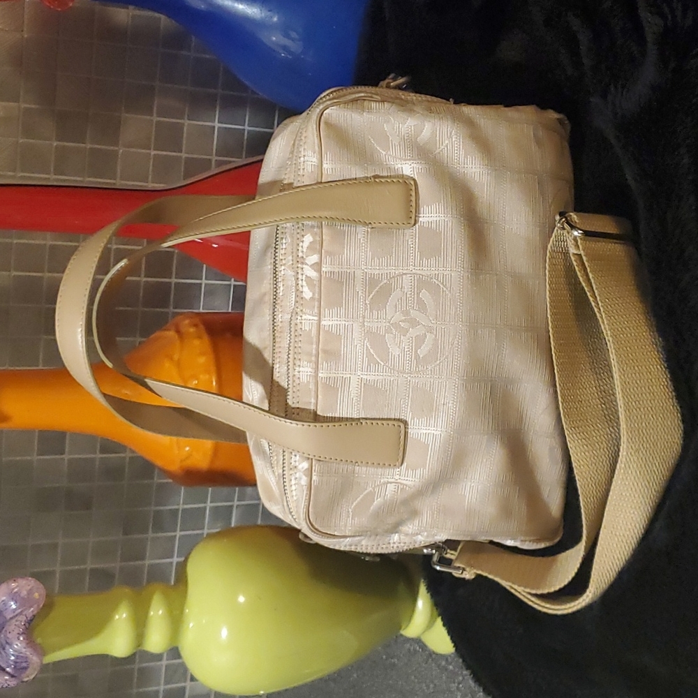 Chanel Bag Travel Line Top Handle Plush Sholder Strap